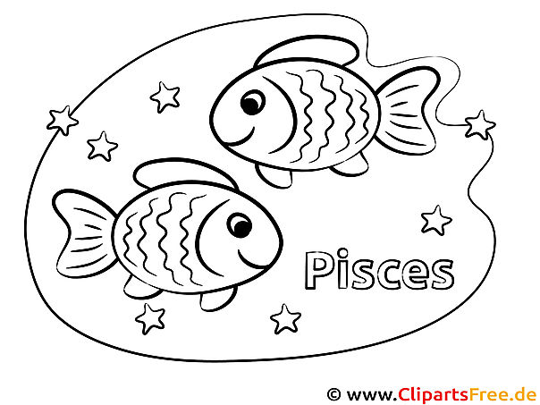 Fische Sternzeichen Ausmalbilder PDF