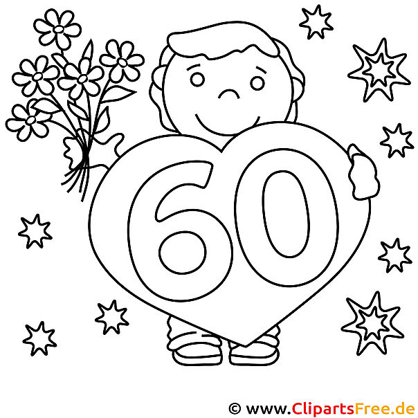 Geburtstag Opa - Ausmalbild zum Ausmalen