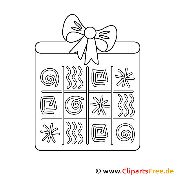 Geschenk Bild zum Malen als PDF-Datei