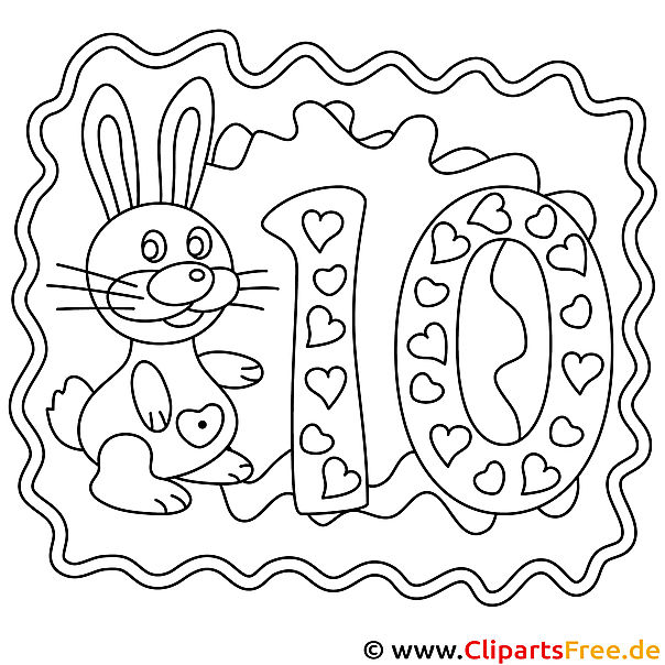 PDF-Malvorlage für Kindergeburtstag
