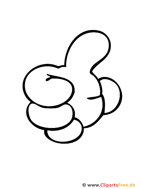 OK Hand Malvorlage PDF gratis