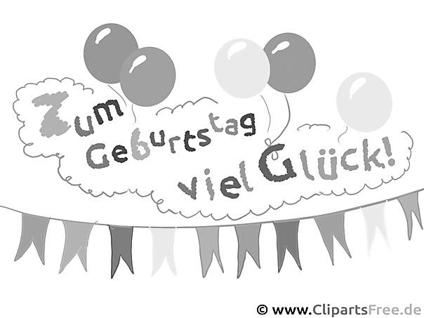 Zum Geburtstag viel Glück Ausmalbild gratis