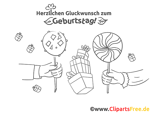 Kandiszucker Malvorlage - Grusskarten zum Geburtstag selbst basteln Kandiszucker Malvorlage - Grusskarten zum Geburtstag selbst basteln