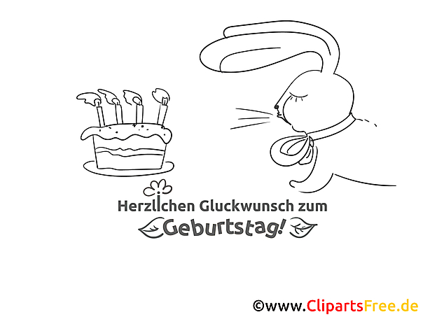 Kerzen Kuchen Geburtstag Ausmalbild