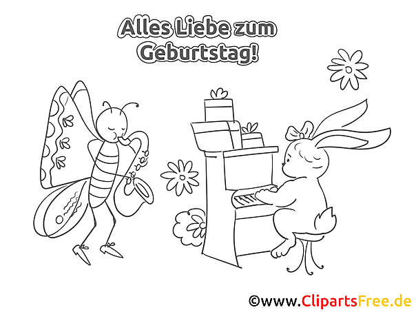Schmetterling Hase Malvorlage zum Geburtstag Schmetterling Hase Malvorlage zum Geburtstag