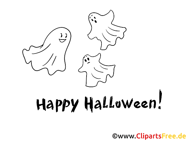 Einfaches Ausmalbild für kleine Kinder zu Halloween
