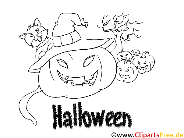 Halloween Bild zum Malen