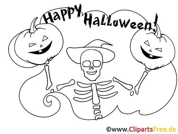 Hallowen Bilder witzig zum Drucken und Ausmalen