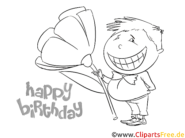 Boyama sayfası Happy Birthday