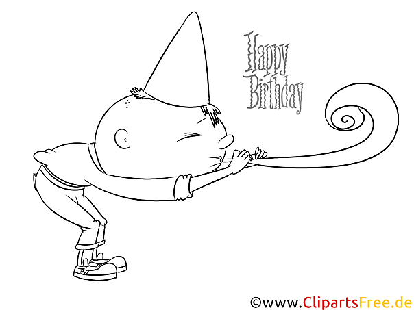 Children Birthday Coloring Sheet free
