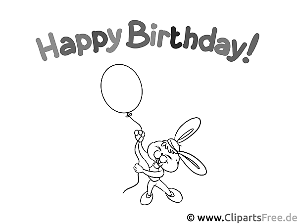 Colouring Sheet Happy Birthday