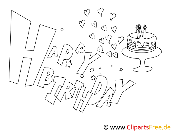 Kartka-Kolorowanka Happy Birthday