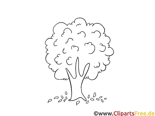 Baum im Wald - Herbstbilder zum Ausmalen Baum im Wald - Herbstbilder zum Ausmalen