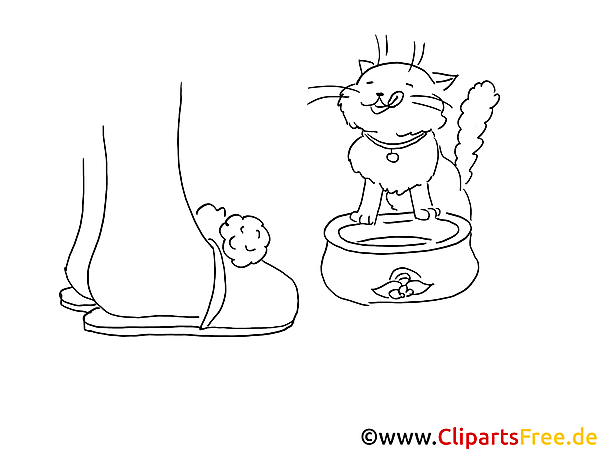 Funny cat sheet for coloring and printing Funny cat sheet for coloring and printing