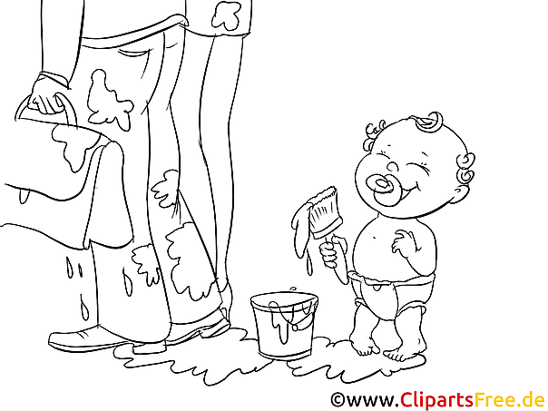Coloring Page Kid, Baby Coloring Page Kid, Baby