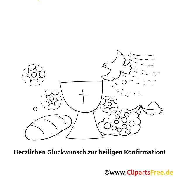 Brot Kelch Konfirmation Ausmalbilder kostenlos