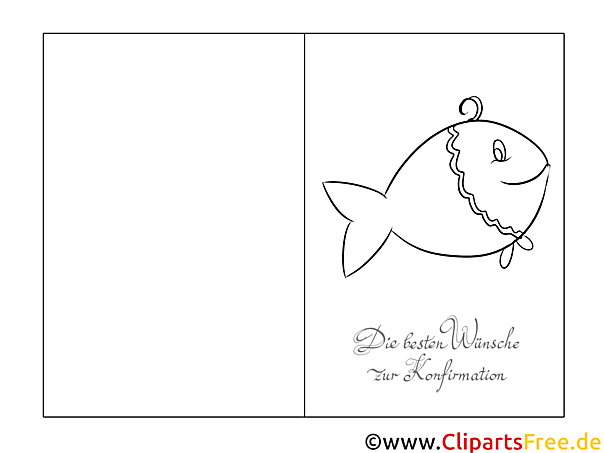 Fische Lächeln Bild-Karte zum Ausmalen Fische Lächeln Bild-Karte zum Ausmalen