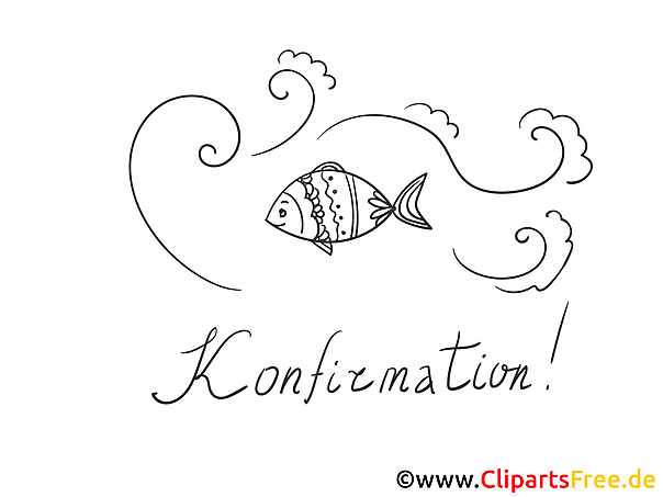 Konfirmation Ausmalbild Welle Fische