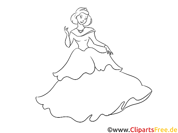 Ausmalbild Prinzessin, Bild, Download Ausmalbild Prinzessin, Bild, Download