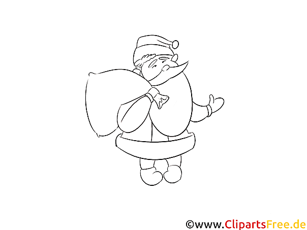 Kostenloses Ausmalbild Weihnachtsmann als PDF Malvorlage gratis Kostenloses Ausmalbild Weihnachtsmann als PDF Malvorlage gratis