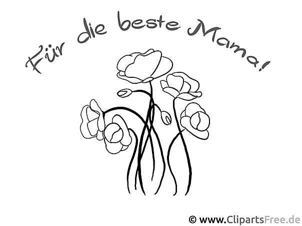 Kostenloses Ausmalbild für Mama - Malvorlage im PDF-Format
