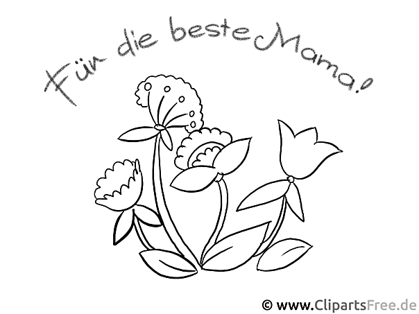 Kostenloses Ausmalbild für die beste Mama – Malvorlage PDF