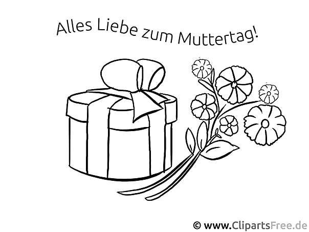 Kostenloses Ausmalbild für den Muttertag - Malvorlage im PDF