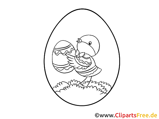 Kostenloses Ausmalbild eines süßen Vogels mit Osterei als PDF Kostenloses Ausmalbild eines süßen Vogels mit Osterei als PDF