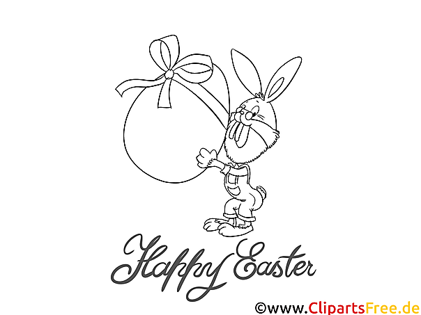 Kostenloses Ausmalbild Osterhase mit buntem Ei als PDF Malvorlage Kostenloses Ausmalbild Osterhase mit buntem Ei als PDF Malvorlage