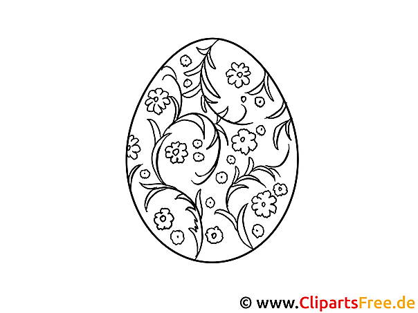 Kostenloses Ausmalbild Ei mit Blumenmustern als PDF Malvorlage Kostenloses Ausmalbild Ei mit Blumenmustern als PDF Malvorlage