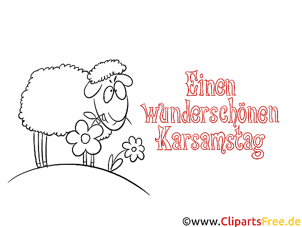 Kostenloses Ausmalbild Schaf mit Blumen als PDF Malvorlage