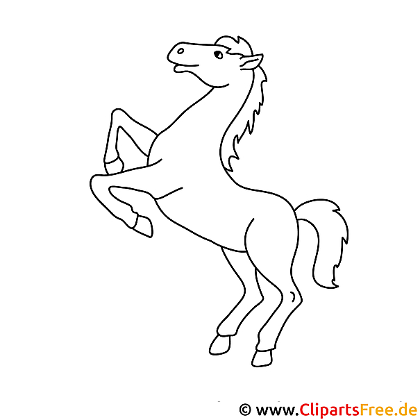 Kostenloses Ausmalbild Pferd im PDF-Format – Malvorlage gratis