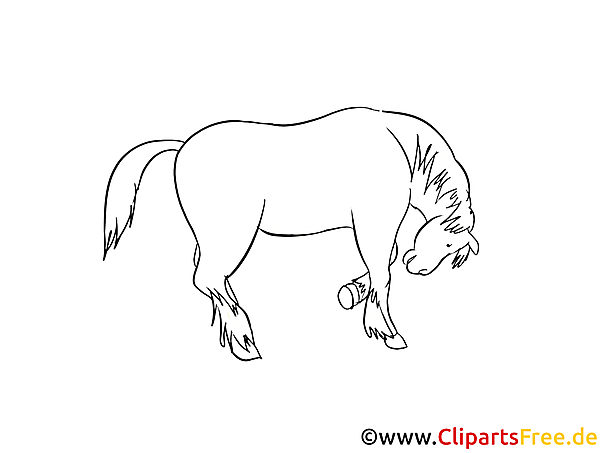Kostenloses Ausmalbild Pferd als PDF - Malvorlage für Kinder Kostenloses Ausmalbild Pferd als PDF - Malvorlage für Kinder
