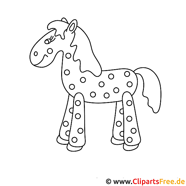 Kostenloses Ausmalbild Pferdchen als PDF Malvorlage für Kinder
