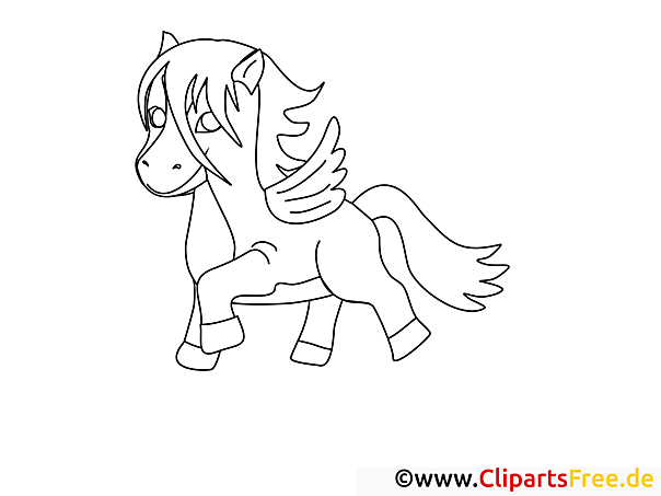Kostenloses Ausmalbild Pony mit Flügeln als PDF Malvorlage Kostenloses Ausmalbild Pony mit Flügeln als PDF Malvorlage