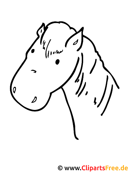 Kostenloses Ausmalbild Pferd als PDF - Malvorlage für Kinder Kostenloses Ausmalbild Pferd als PDF - Malvorlage für Kinder