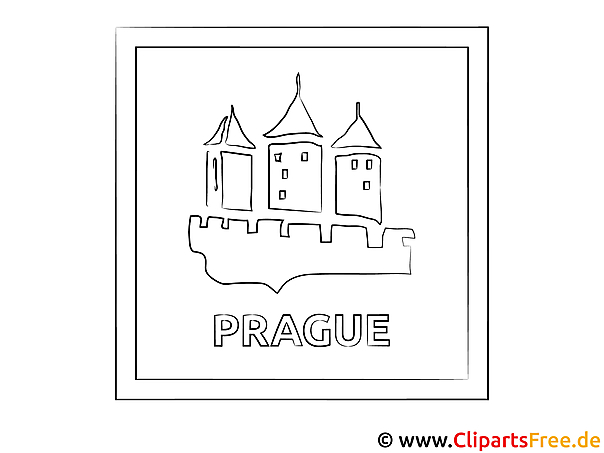 Kostenloses Ausmalbild Burgen von Prag als PDF Malvorlage Kostenloses Ausmalbild Burgen von Prag als PDF Malvorlage