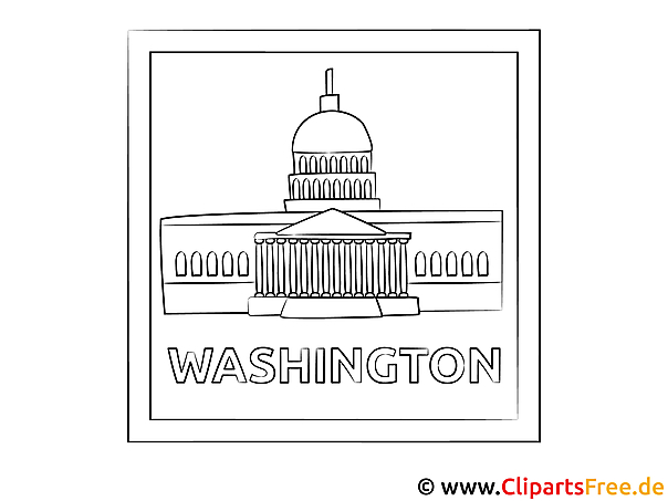 Kostenloses Ausmalbild Kapitol Washington D.C. als PDF Malvorlage Kostenloses Ausmalbild Kapitol Washington D.C. als PDF Malvorlage
