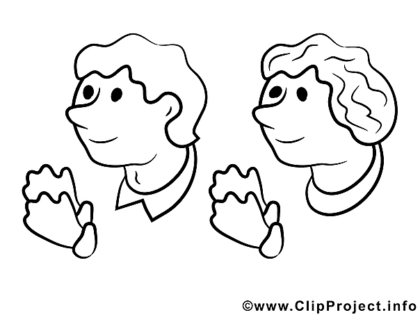 Kostenloses Ausmalbild von fröhlichen Personen im PDF-Format