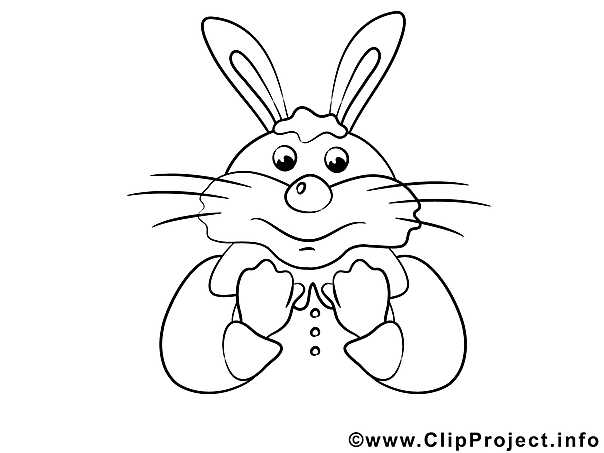 Kostenloses Ausmalbild Hase als Malvorlage im PDF-Format