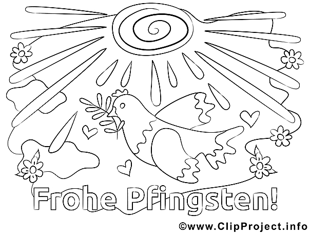 Kostenloses Ausmalbild Taube im PDF – Malvorlage für Kinder