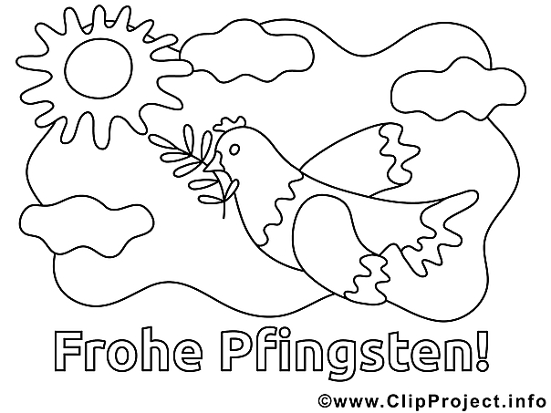 Kostenloses Ausmalbild zu Pfingsten – Malvorlage im PDF-Format