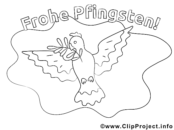 Kostenloses Ausmalbild Taube mit Olivenzweigen im PDF-Format