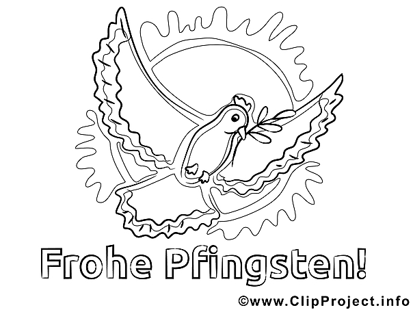 Kostenloses Ausmalbild Taube mit Olivenzweig im PDF-Format
