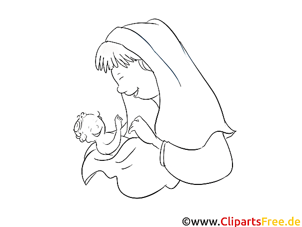 Kostenloses Ausmalbild von Mutter und Baby als PDF Malvorlage Kostenloses Ausmalbild von Mutter und Baby als PDF Malvorlage