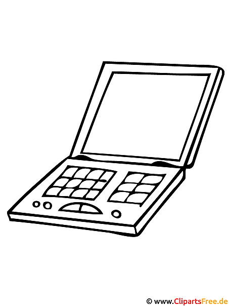 Kostenloses Ausmalbild Laptop als Malvorlage im PDF-Format Kostenloses Ausmalbild Laptop als Malvorlage im PDF-Format
