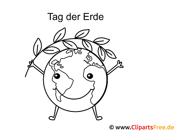 Kostenloses Ausmalbild Erde im PDF-Format für kreative Kinder