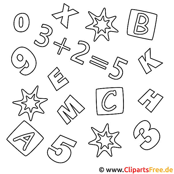 Kostenloses Ausmalbild mit Zahlen und Buchstaben als PDF downloaden Kostenloses Ausmalbild mit Zahlen und Buchstaben als PDF downloaden