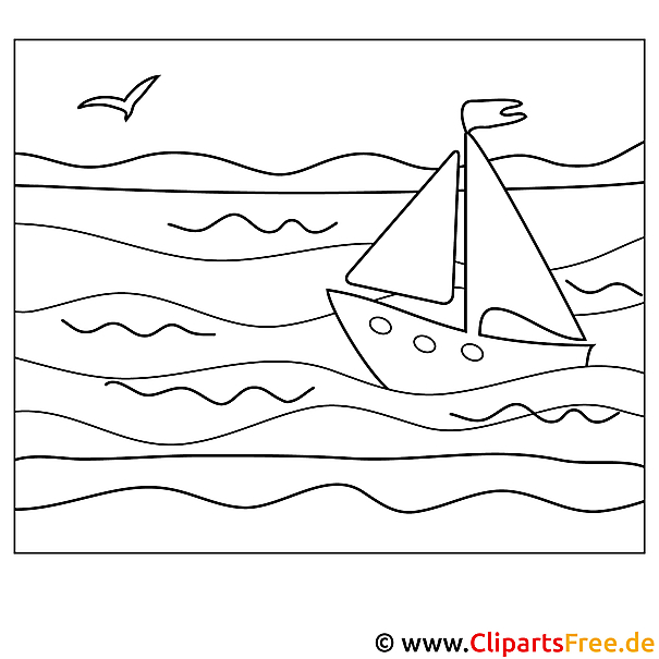 Kostenloses Ausmalbild Segelboot im PDF-Format für kleine Künstler Kostenloses Ausmalbild Segelboot im PDF-Format für kleine Künstler