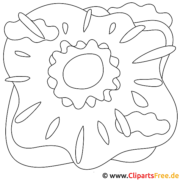 Kostenloses Ausmalbild einer fröhlichen Blume als Malvorlage PDF Kostenloses Ausmalbild einer fröhlichen Blume als Malvorlage PDF